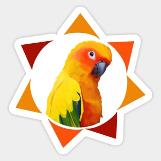 Sun Conure Geometrical Sun Design Sticker